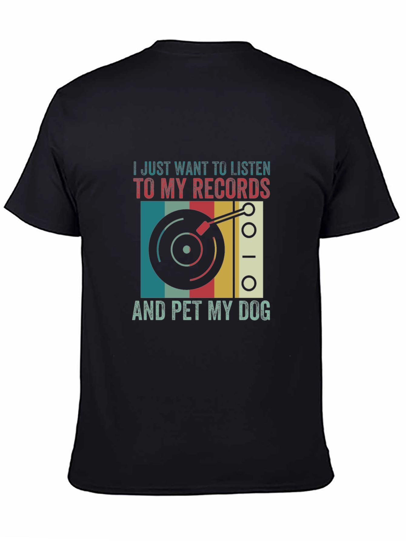 Retro Vinyl & Dog Lover T-Shirt