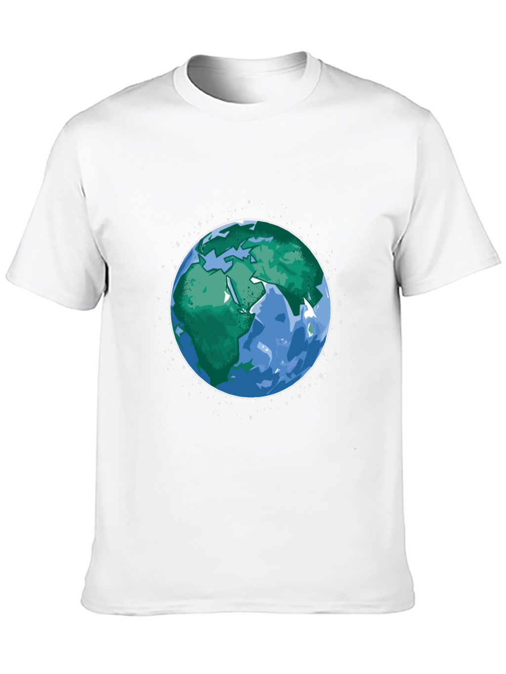 Earth Graphic Print Mens Black T-Shirt