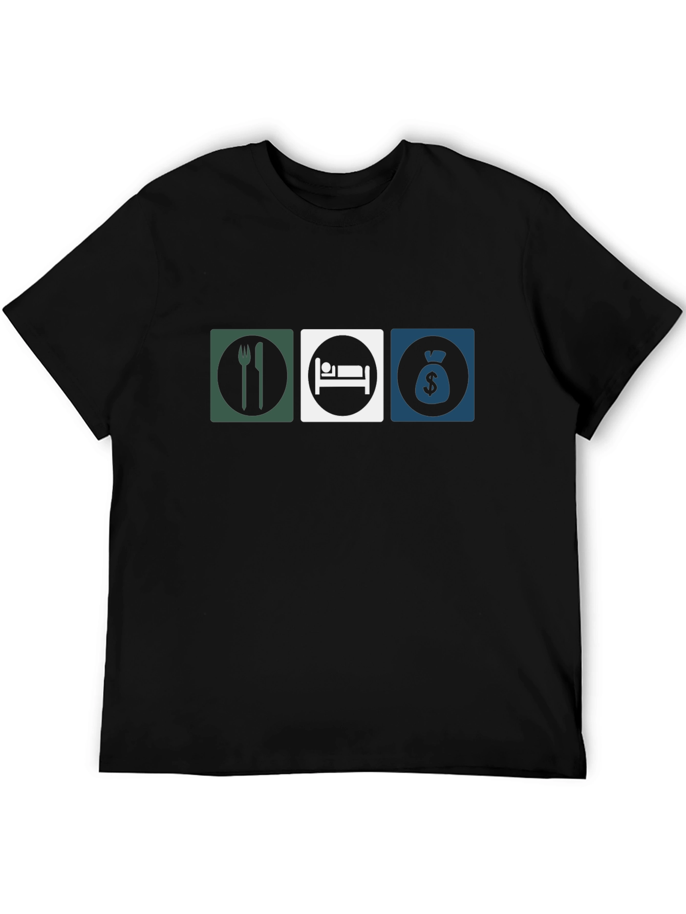 Eat Sleep Money Black T-Shirt