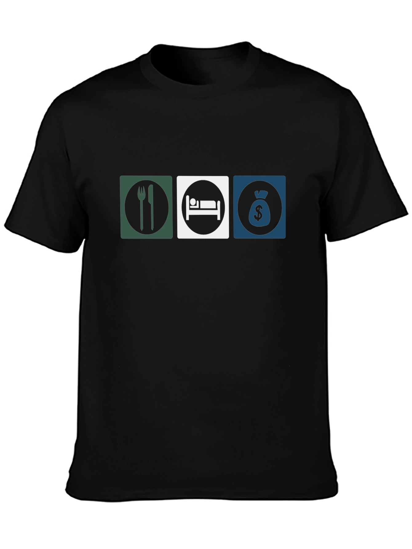 Eat Sleep Money Black T-Shirt