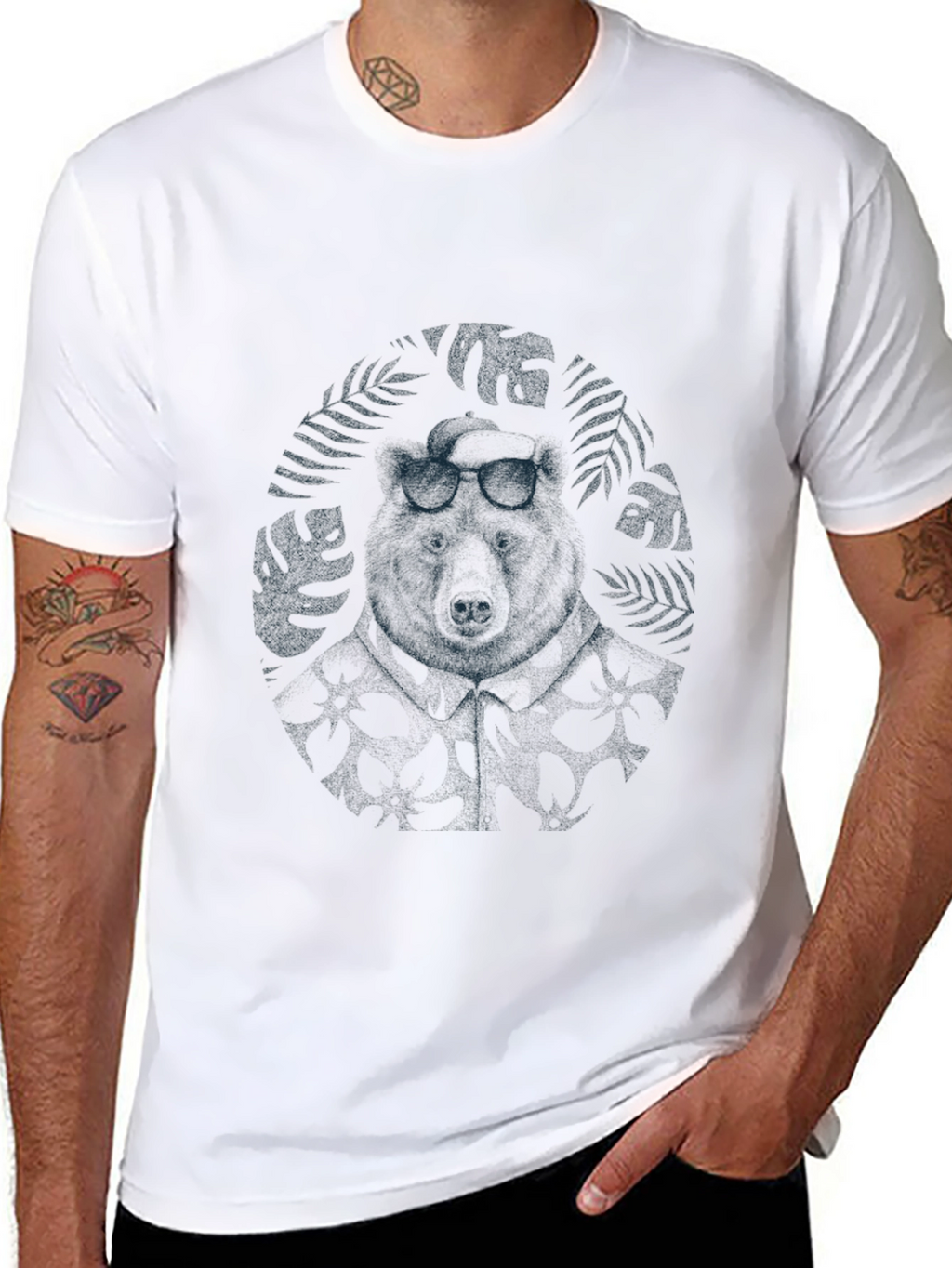 Cool Bear Graphic Black Tee