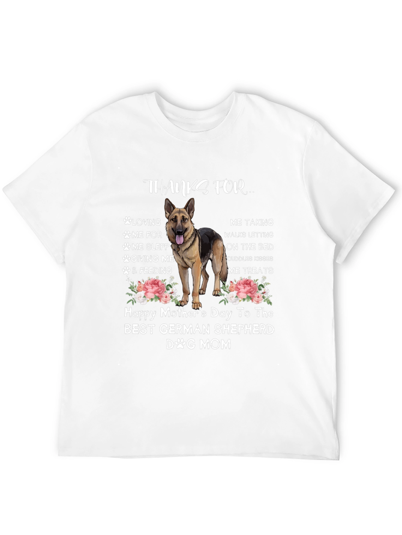 German Shepherd Dog Mom T-Shirt - Happy Mothers Day