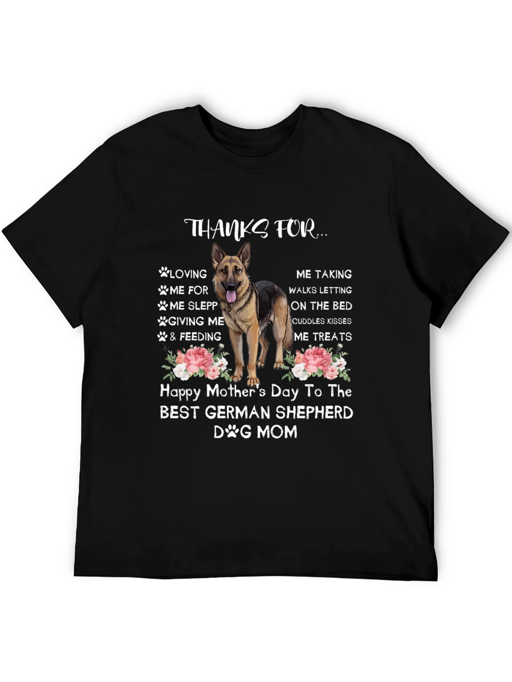 German Shepherd Dog Mom T-Shirt - Happy Mothers Day