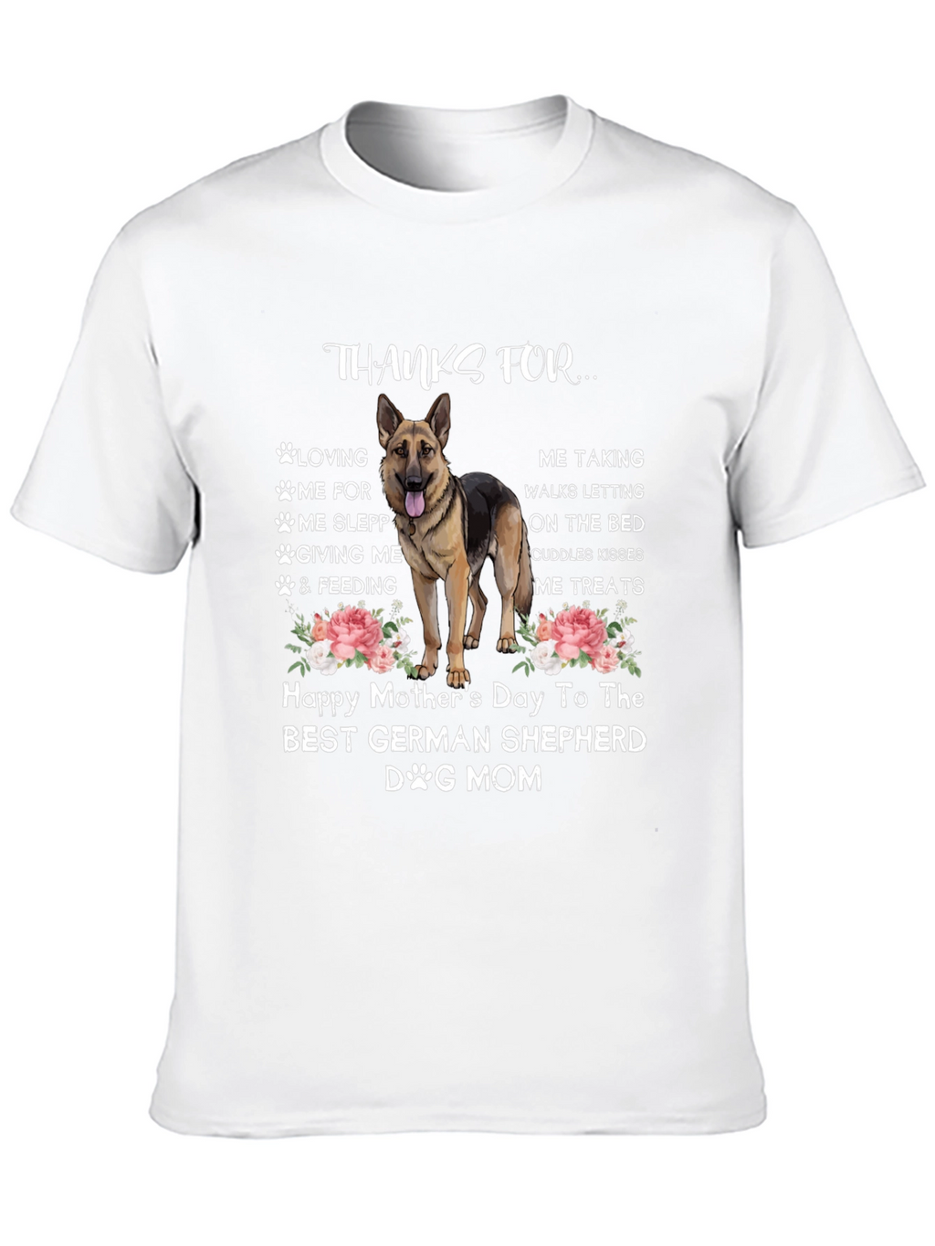 German Shepherd Dog Mom T-Shirt - Happy Mothers Day