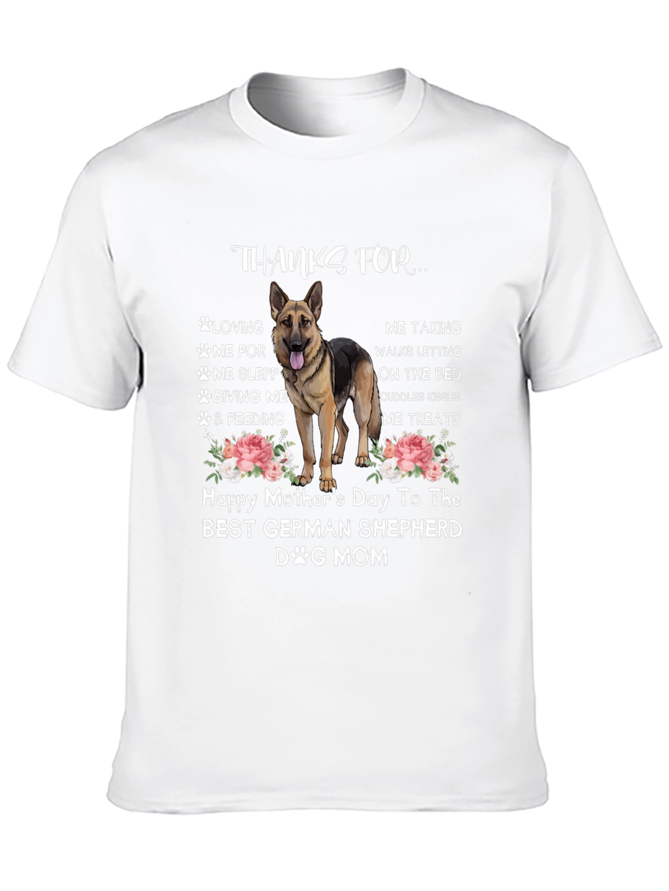 German Shepherd Dog Mom T-Shirt - Happy Mothers Day