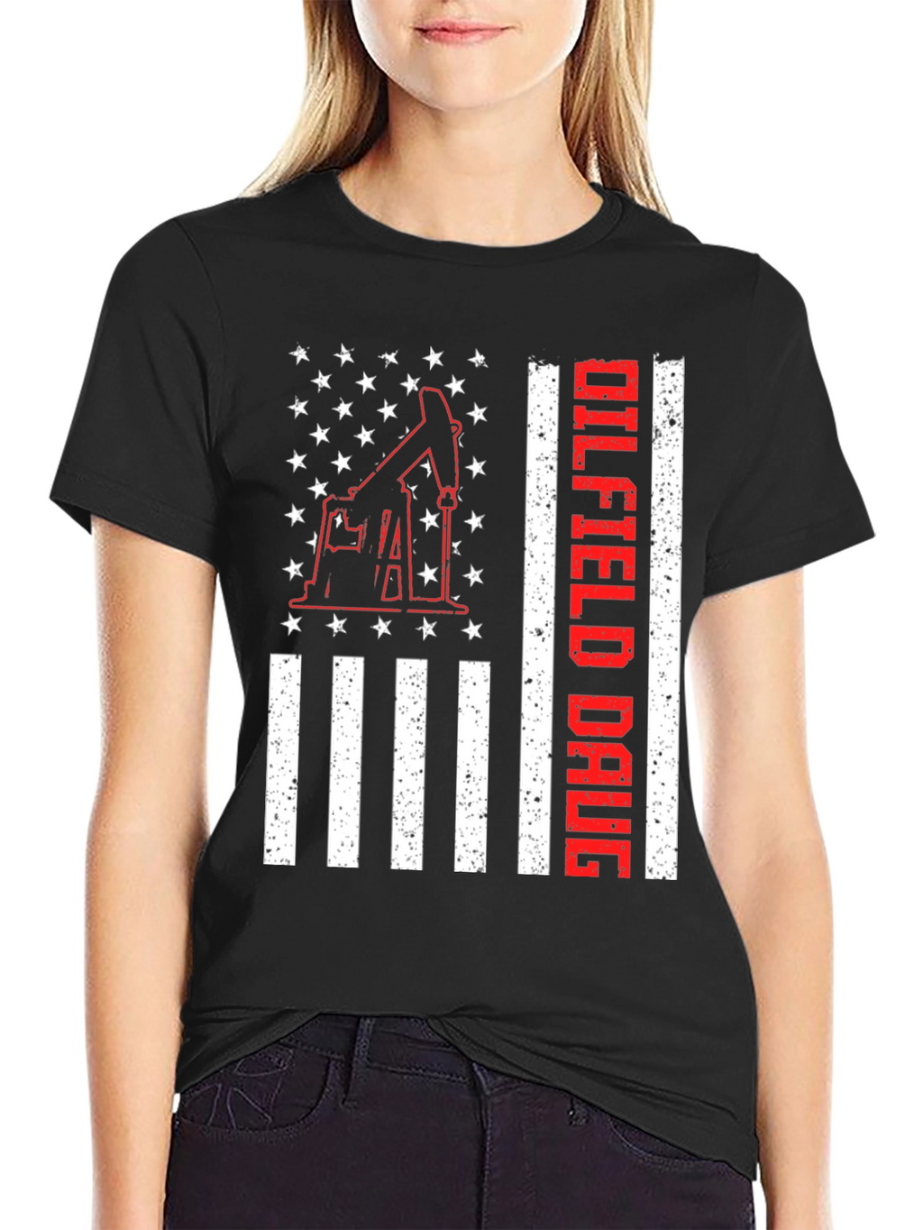 Oilfield Daug USA Flag T-Shirt