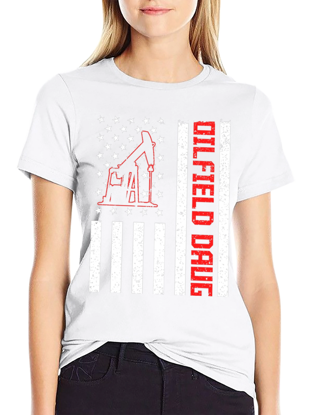 Oilfield Daug USA Flag T-Shirt