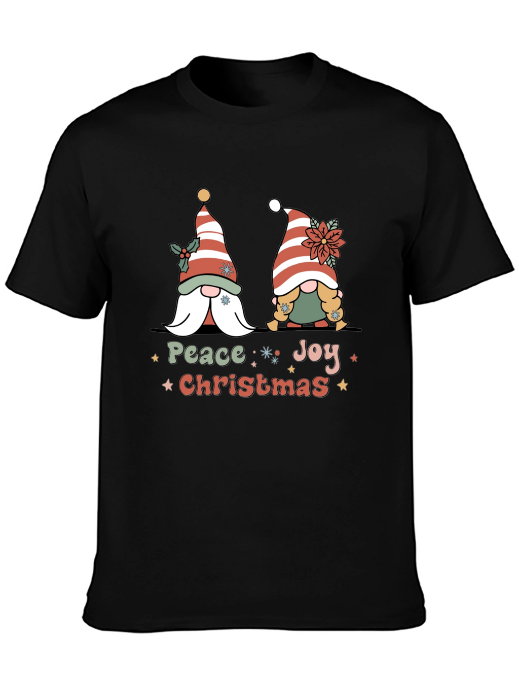Peace Joy Christmas Gnome T-Shirt