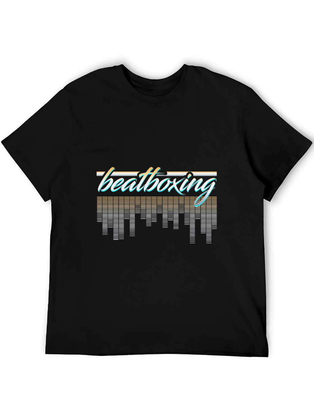 Beatboxing Graphic Print Black T-Shirt