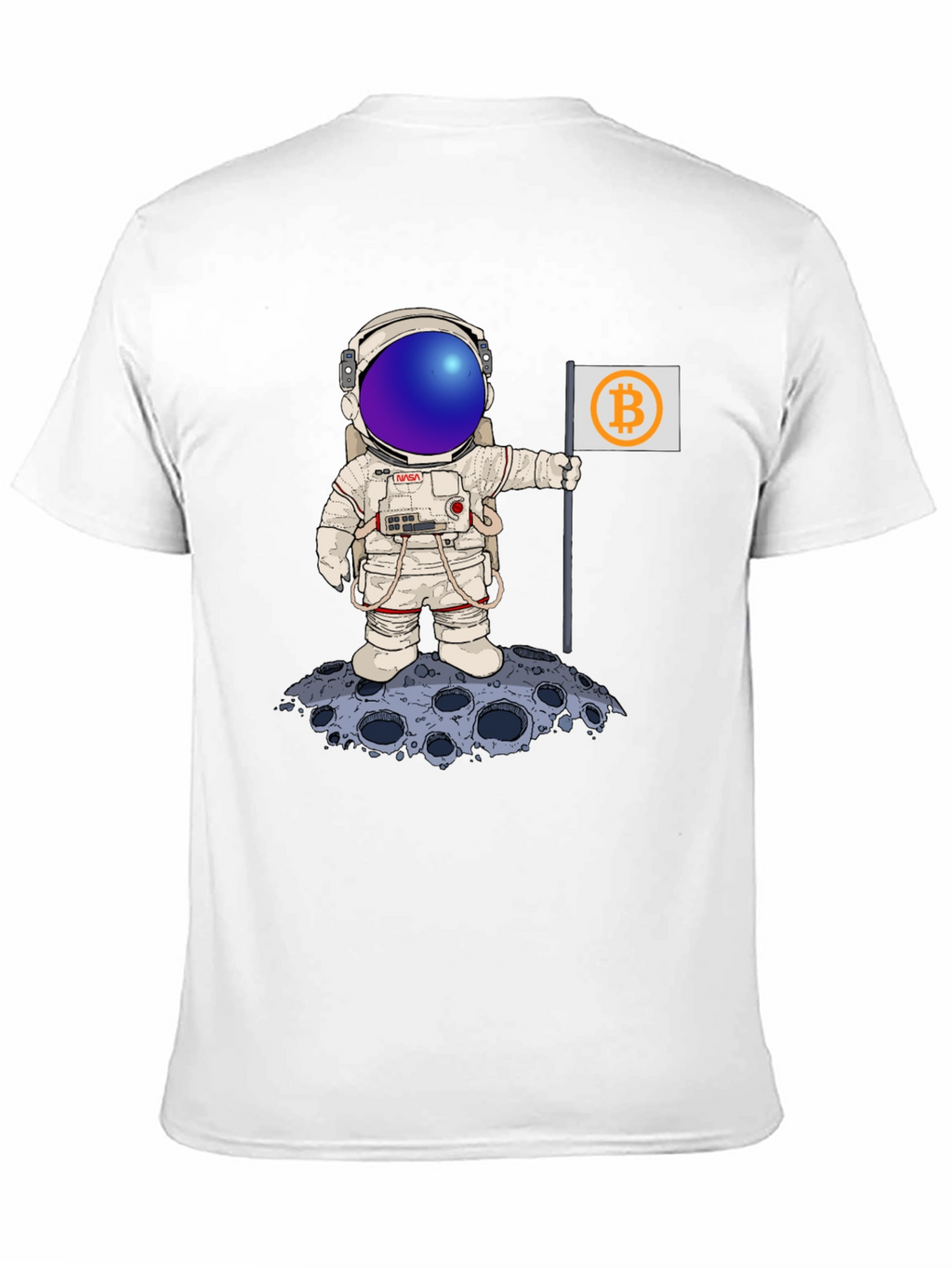 Bitcoin Astronaut Black T-Shirt - Crypto Moon Landing