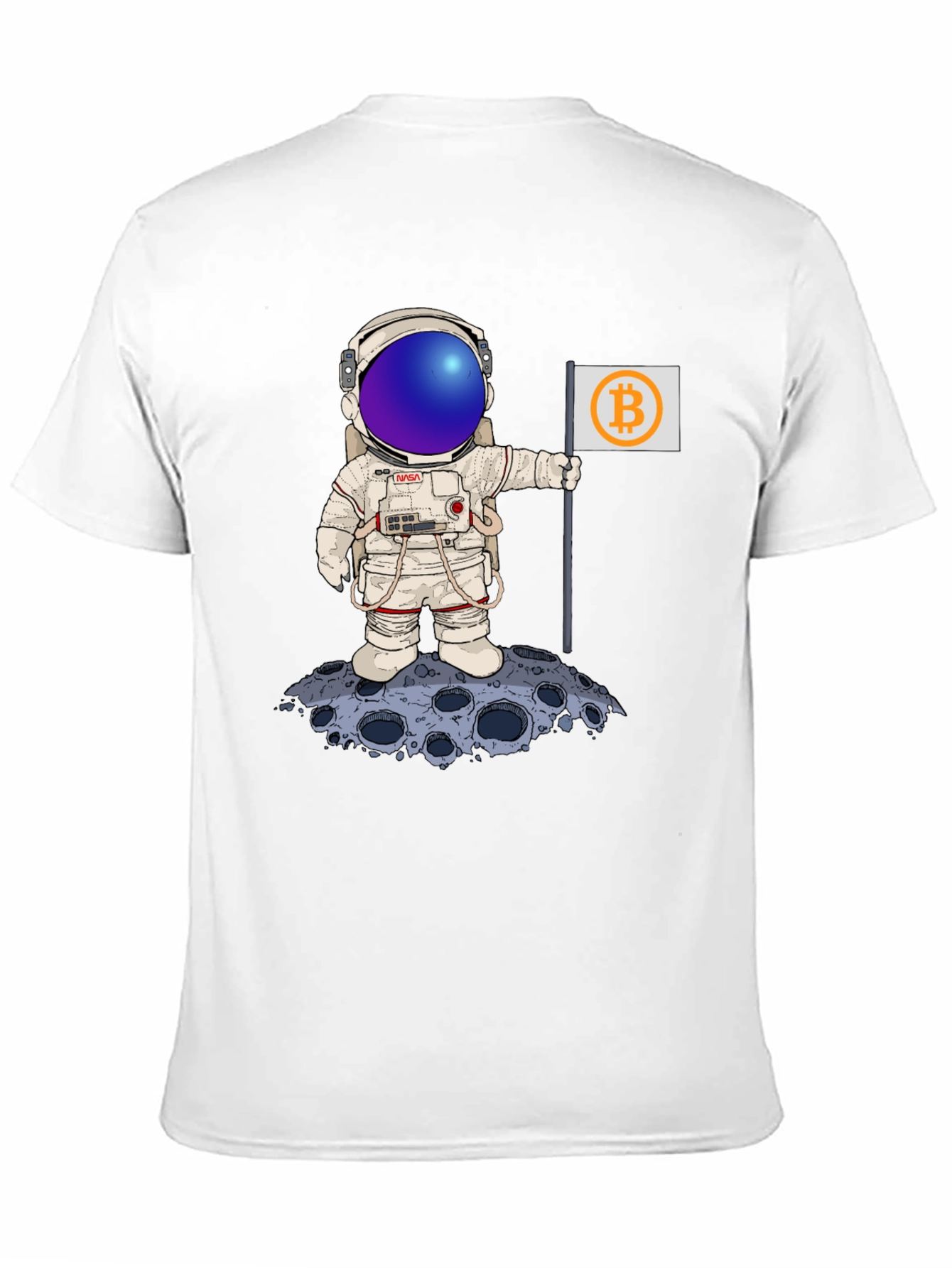 Bitcoin Astronaut Black T-Shirt - Crypto Moon Landing