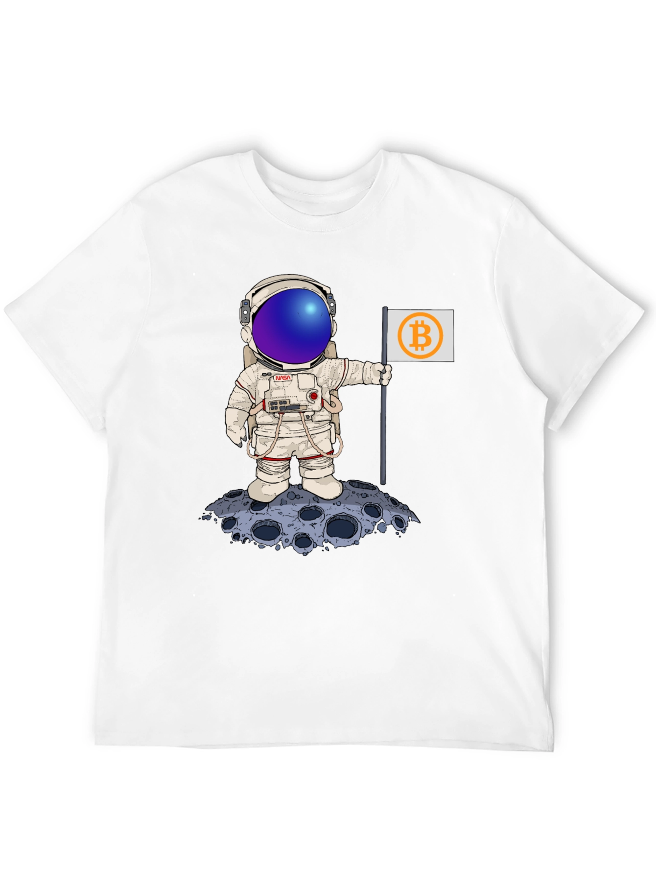 Bitcoin Astronaut Black T-Shirt - Crypto Moon Landing