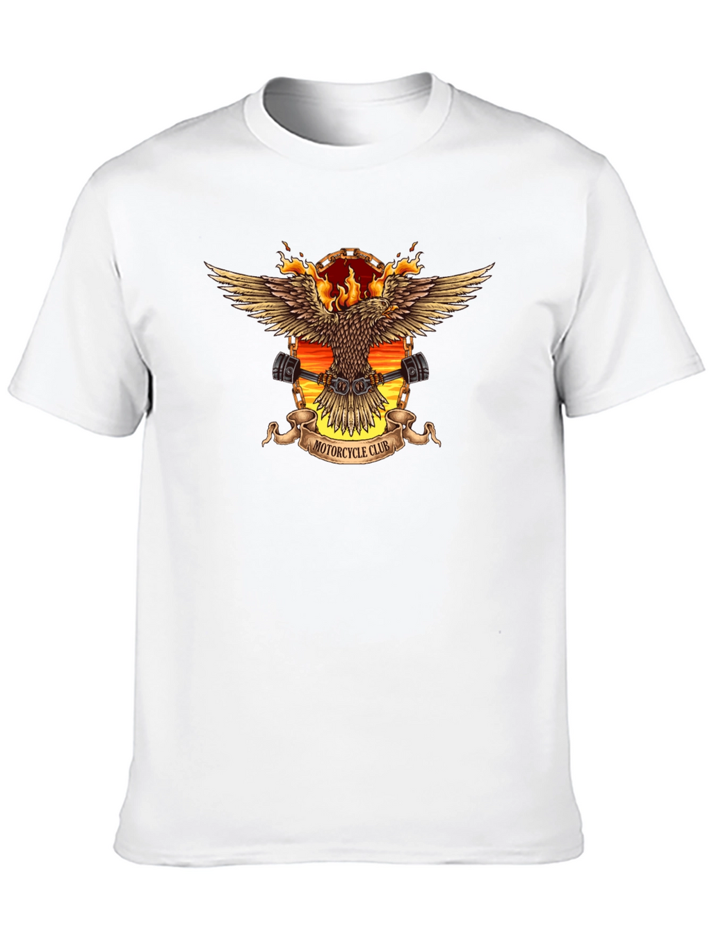 Motorcycle Club Eagle Graphic Tee - Black