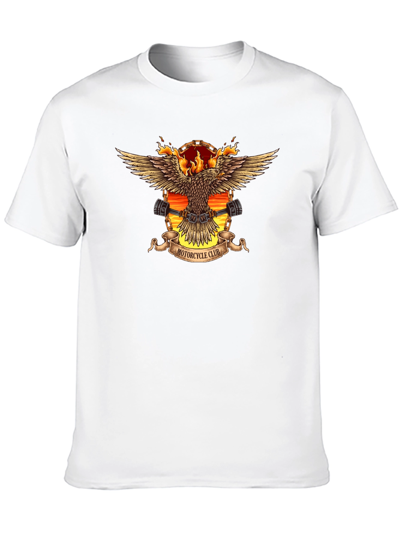 Motorcycle Club Eagle Graphic Tee - Black