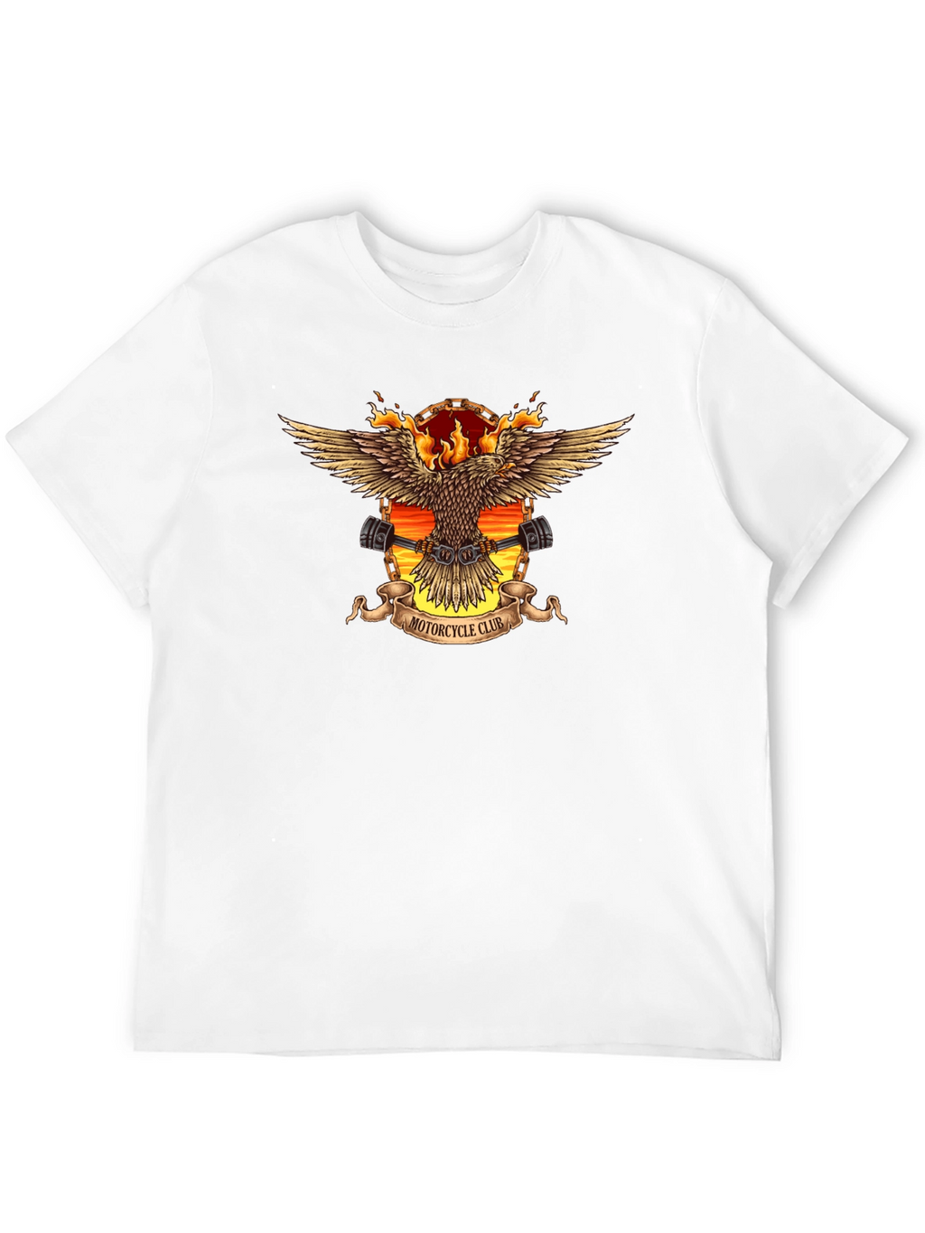Motorcycle Club Eagle Graphic Tee - Black