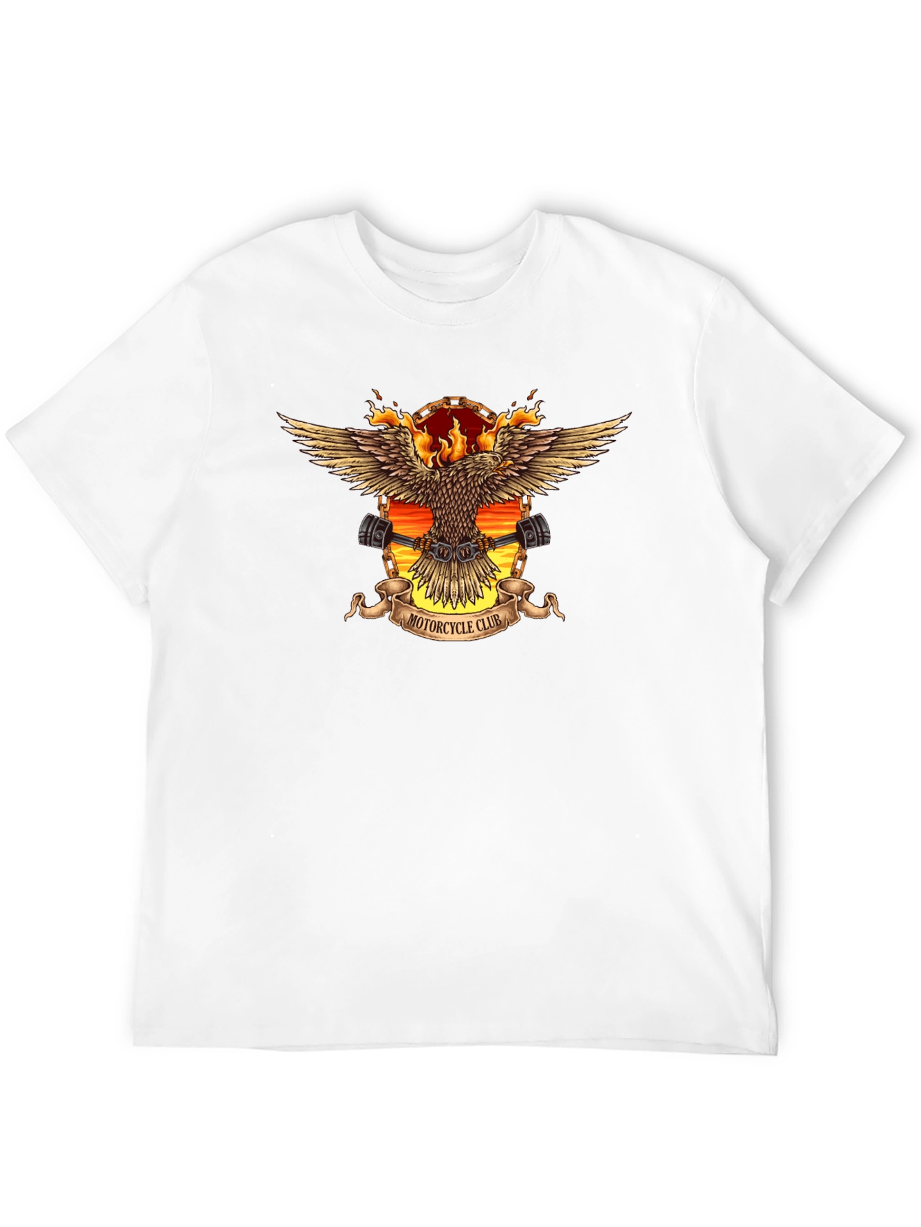 Motorcycle Club Eagle Graphic Tee - Black