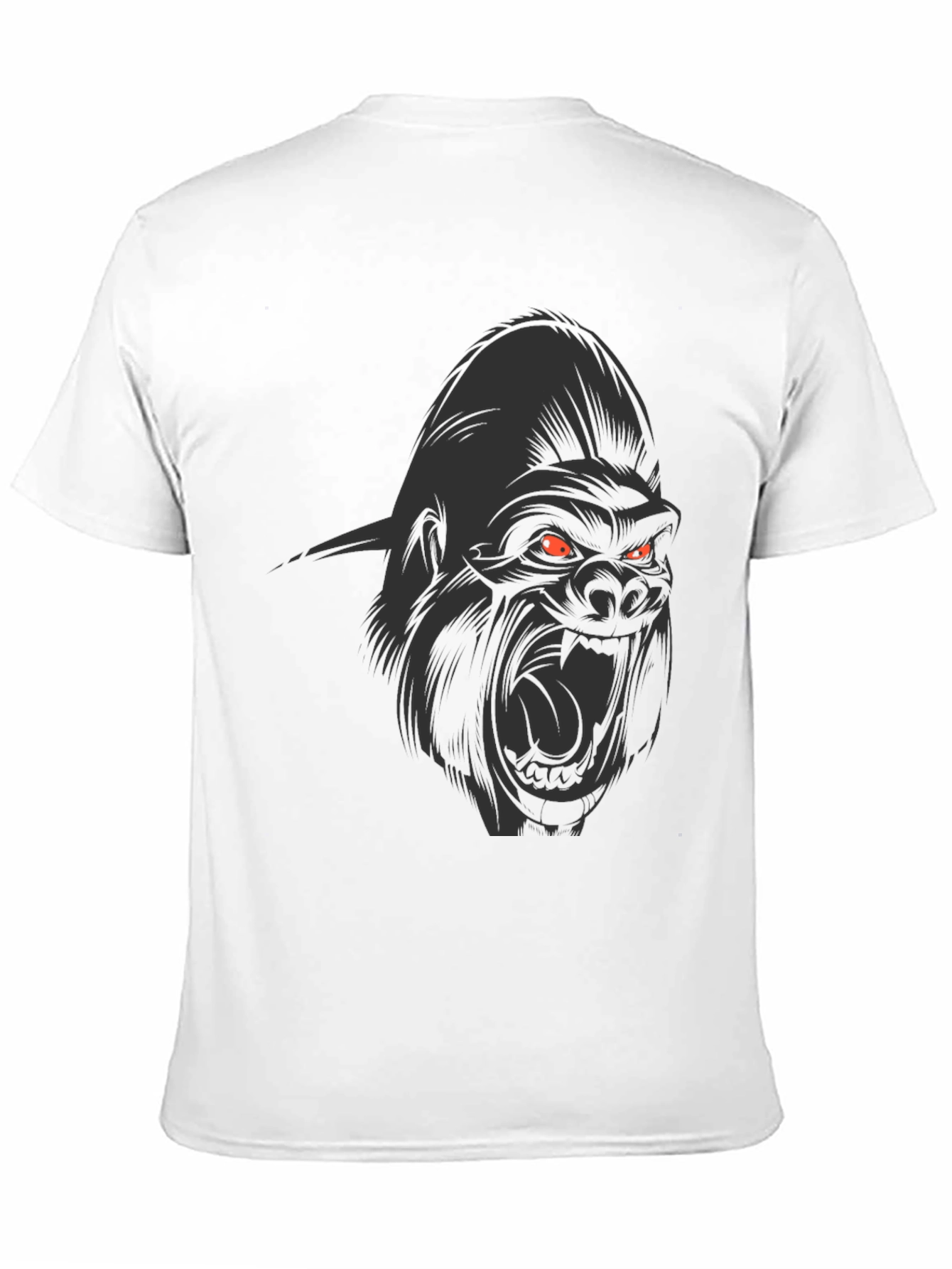 Mens Black Graphic Tee - Angry Gorilla Design