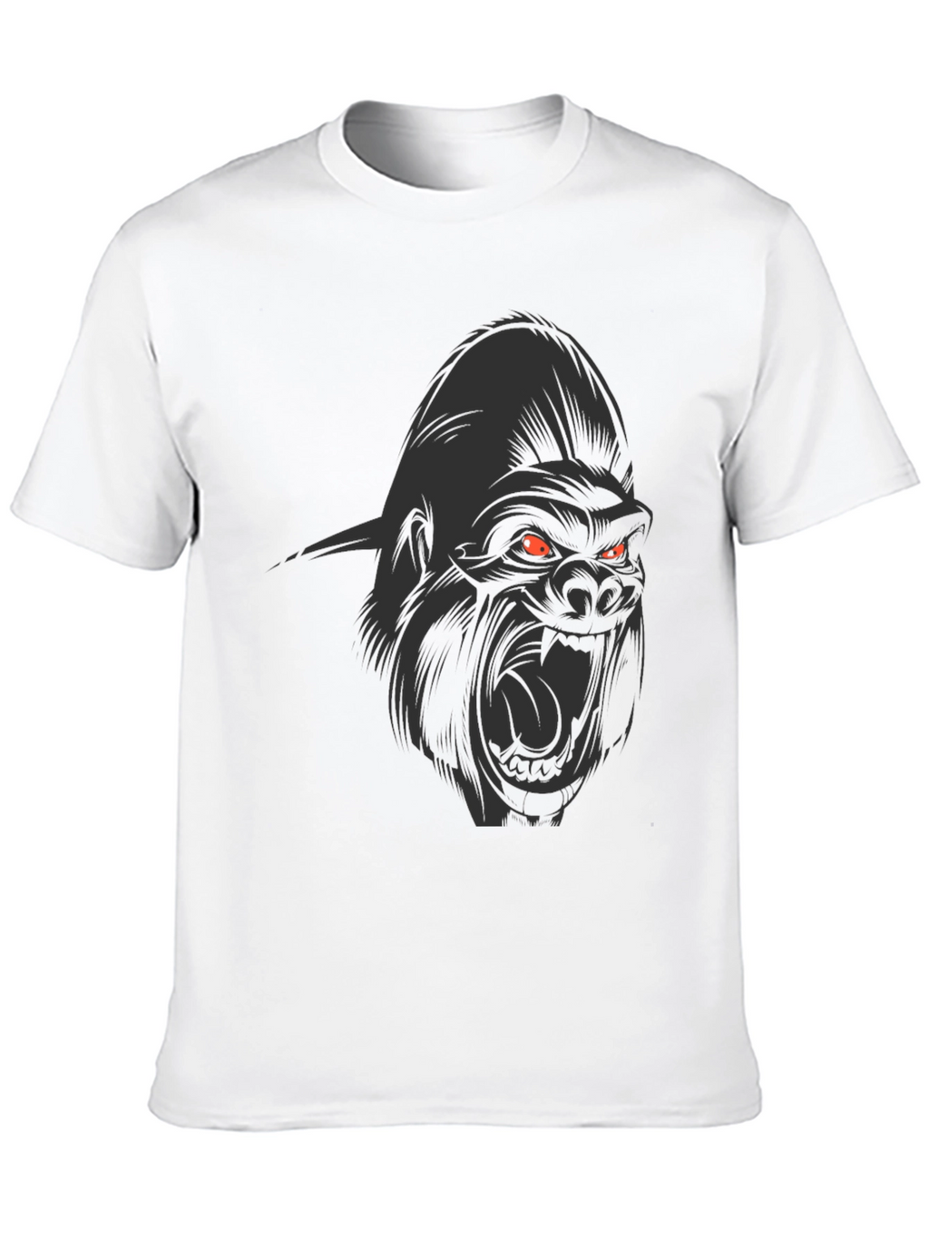 Mens Black Graphic Tee - Angry Gorilla Design