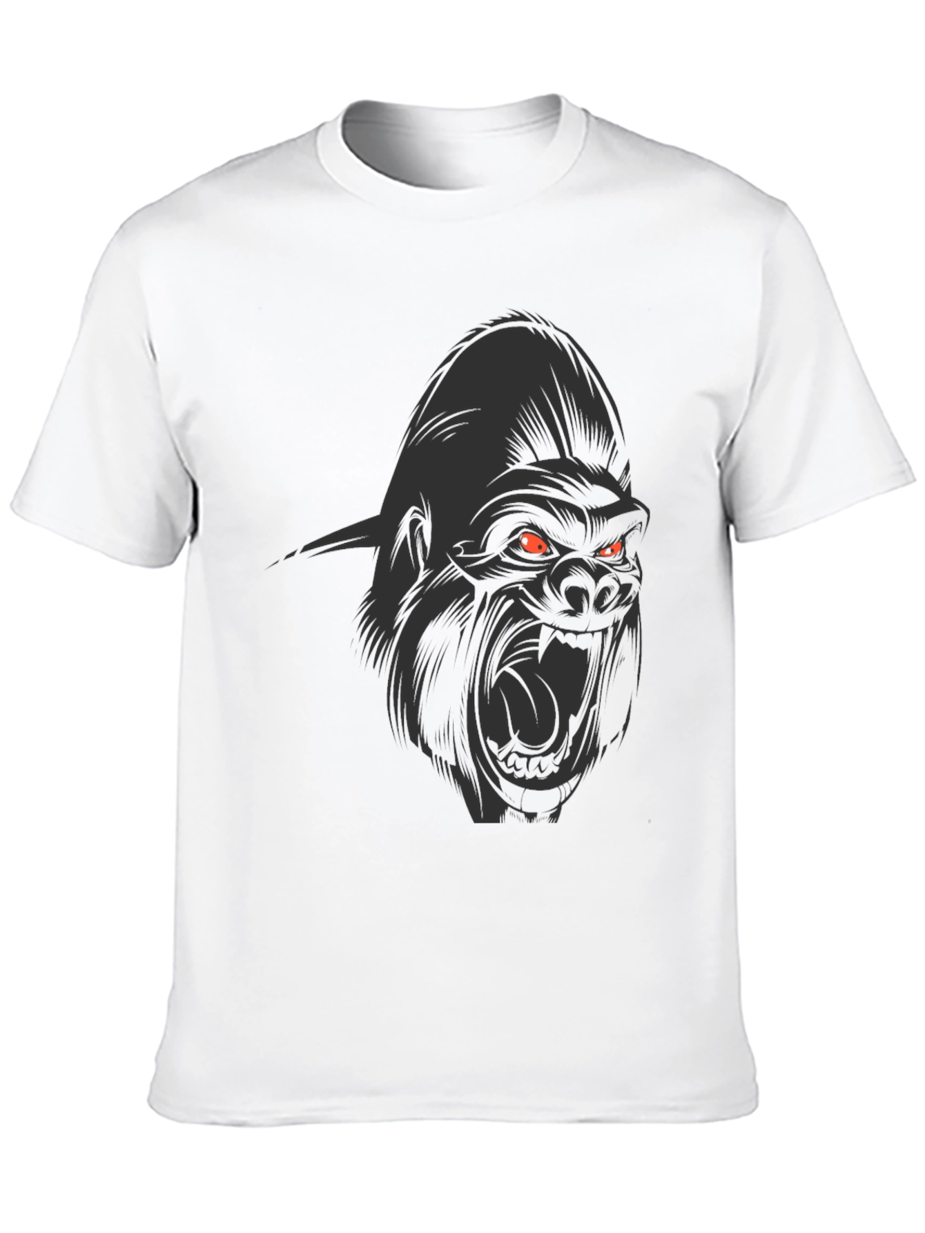 Mens Black Graphic Tee - Angry Gorilla Design