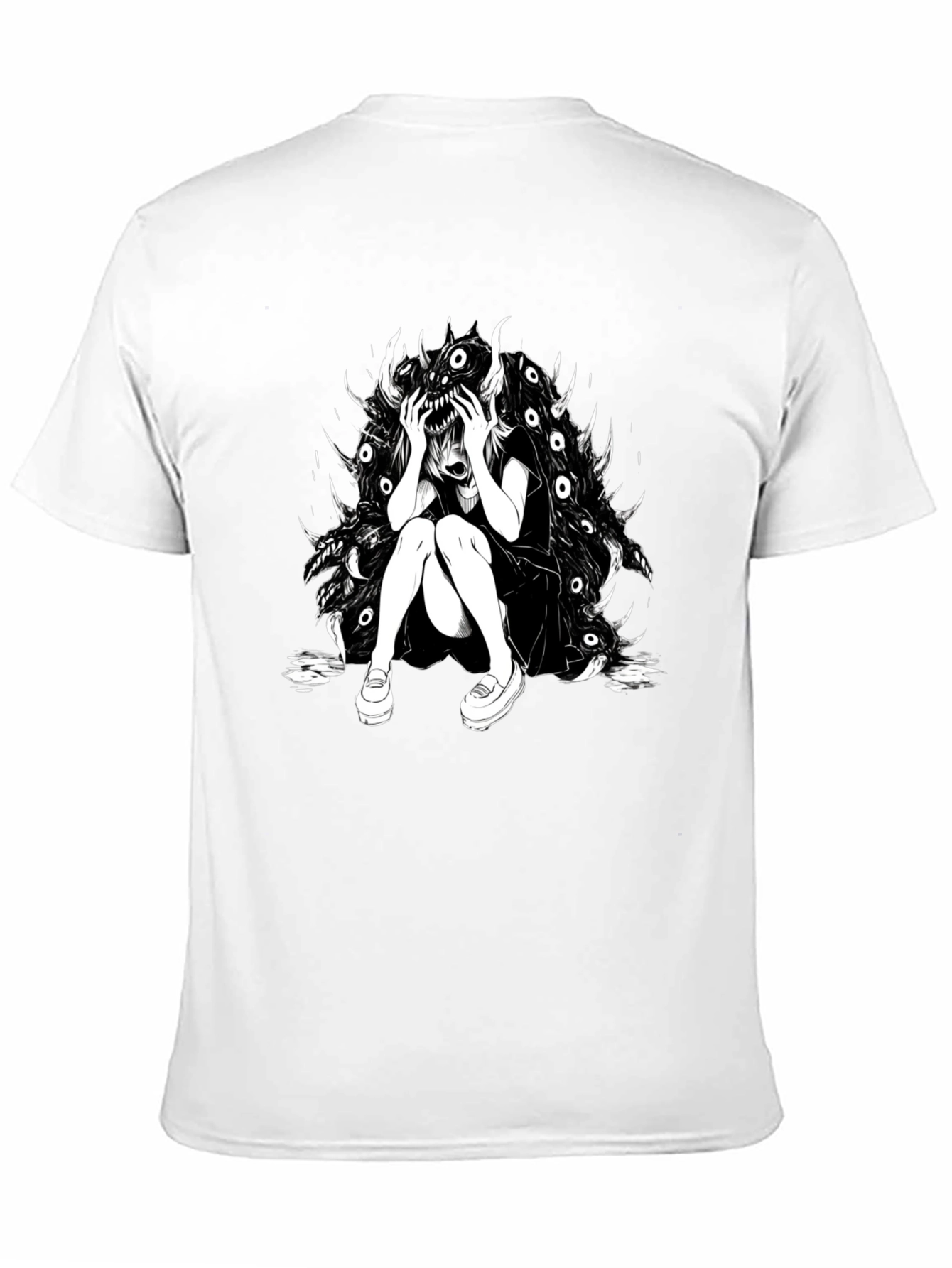 Dark Anime Graphic Tee - Black