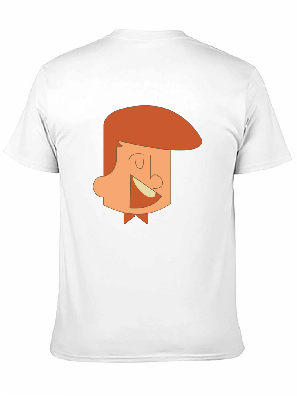 Cartoon Man Graphic Tee - Black Cotton T-Shirt