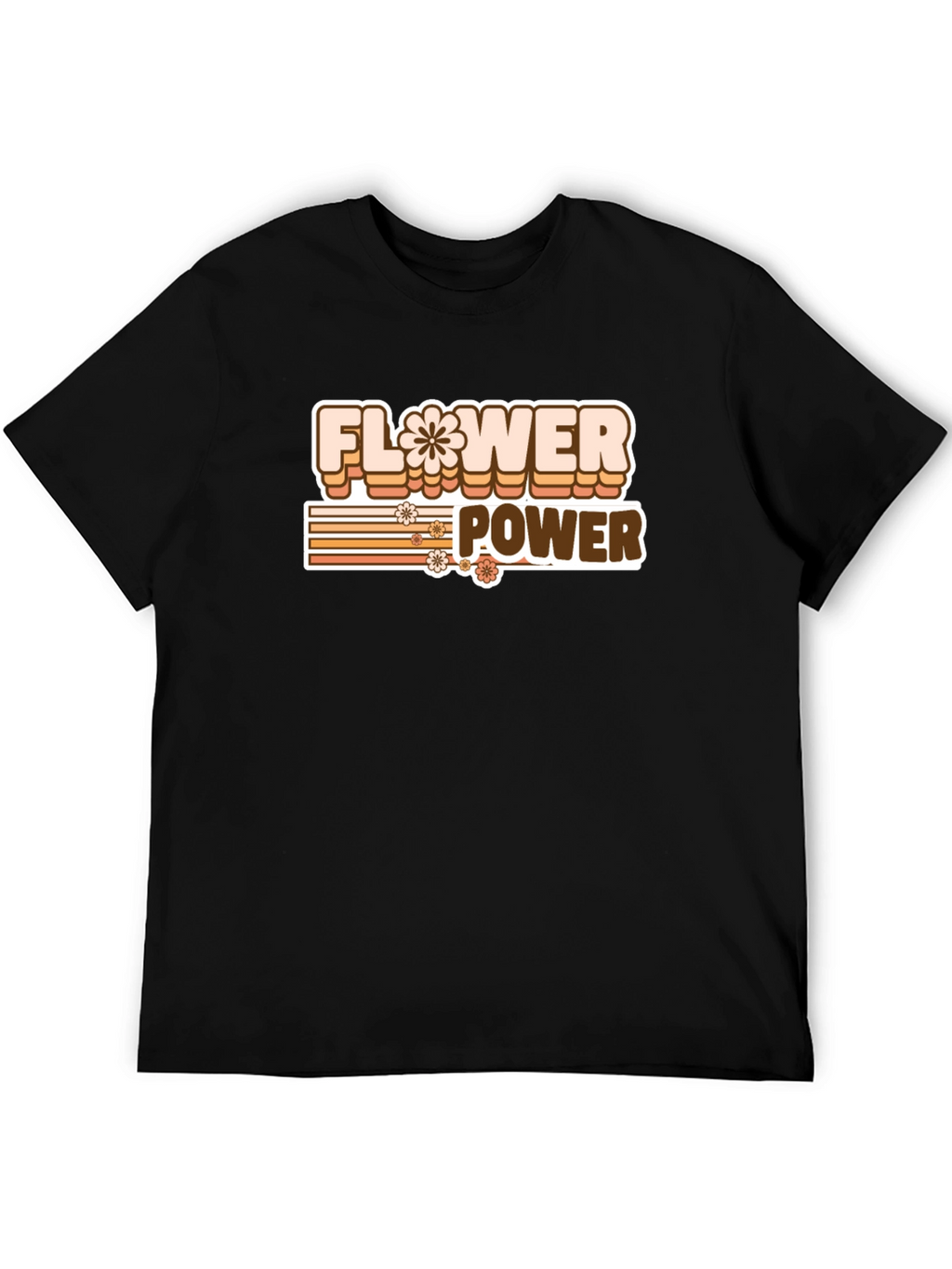 Retro Flower Power Graphic T-Shirt
