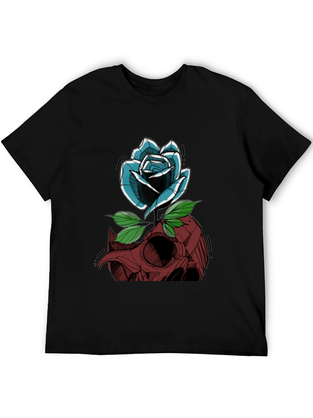 Skull & Rose Graphic Tee - Casual Streetwear