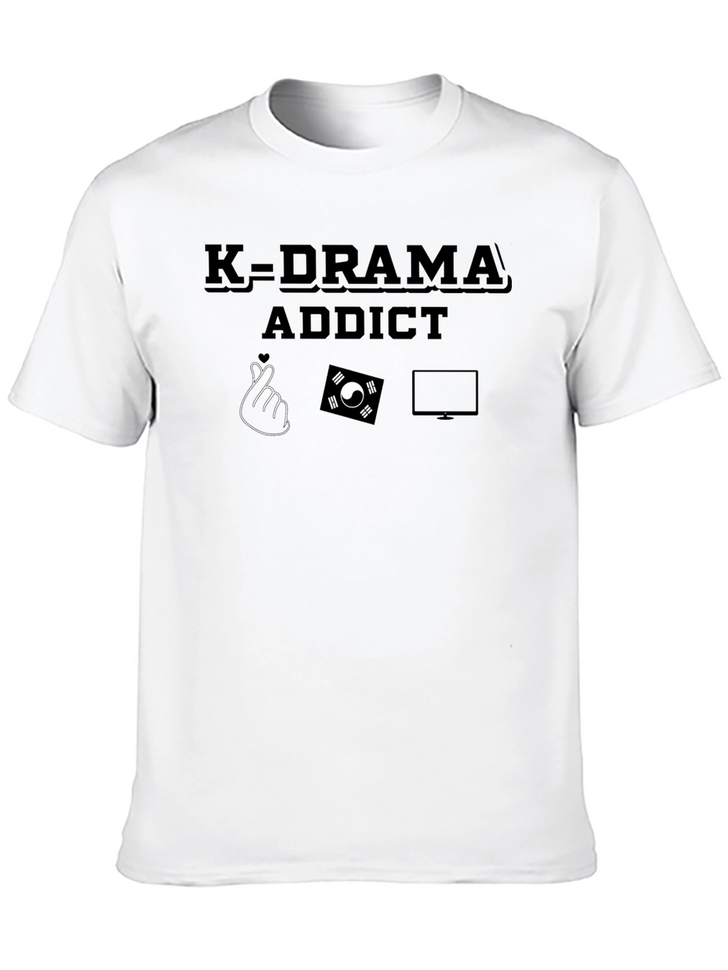 K-Drama Addict Black T-Shirt