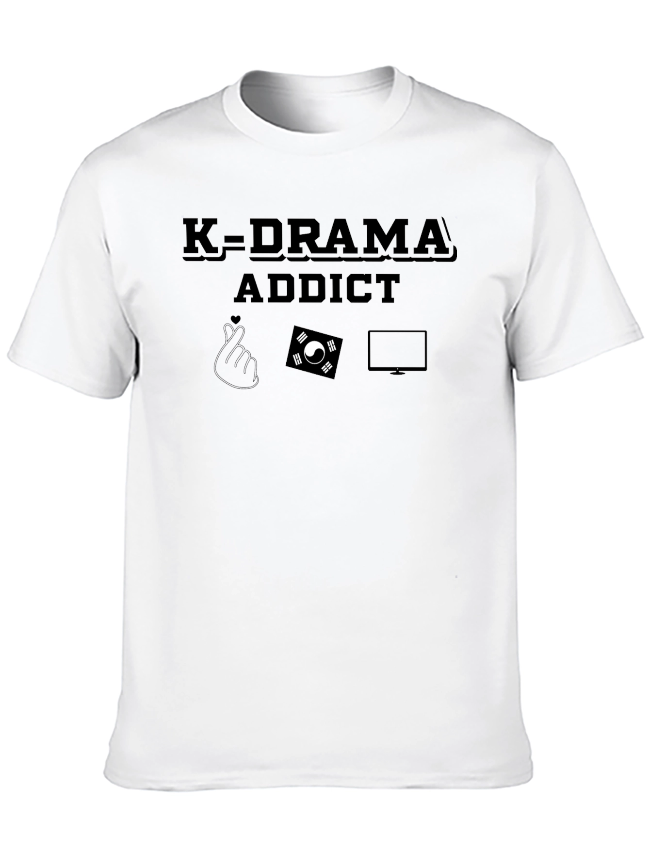 K-Drama Addict Black T-Shirt