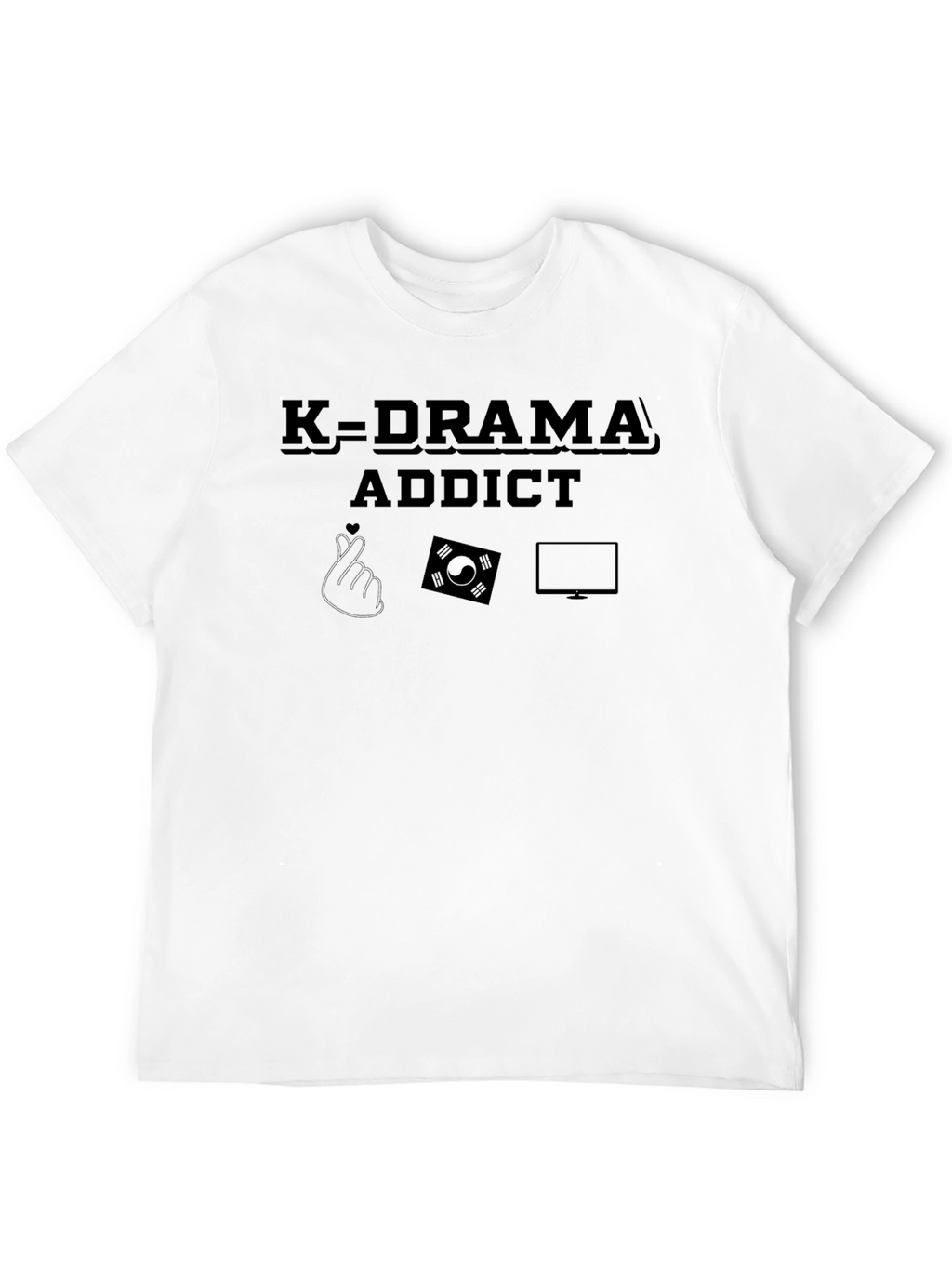 K-Drama Addict Black T-Shirt
