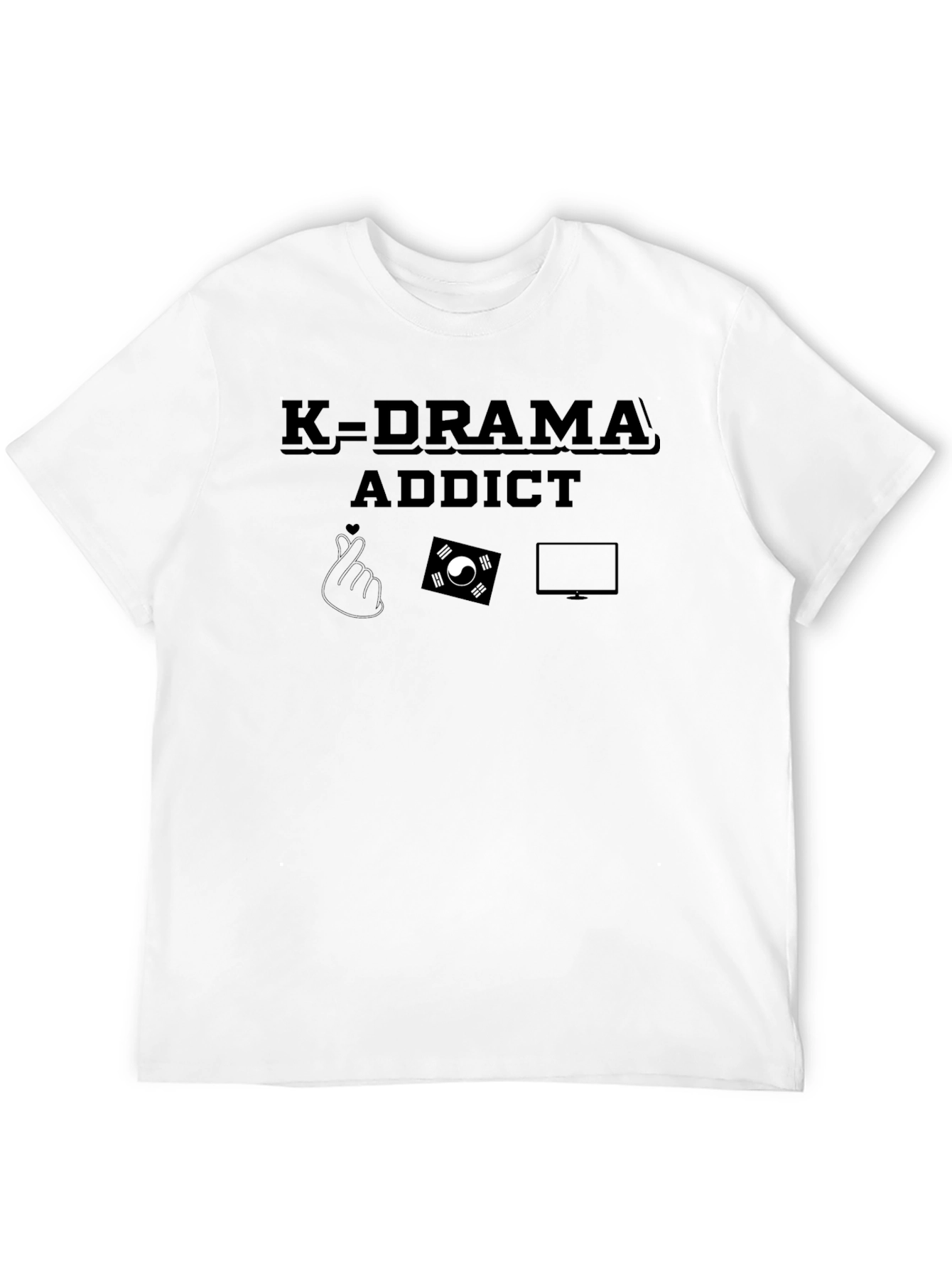 K-Drama Addict Black T-Shirt