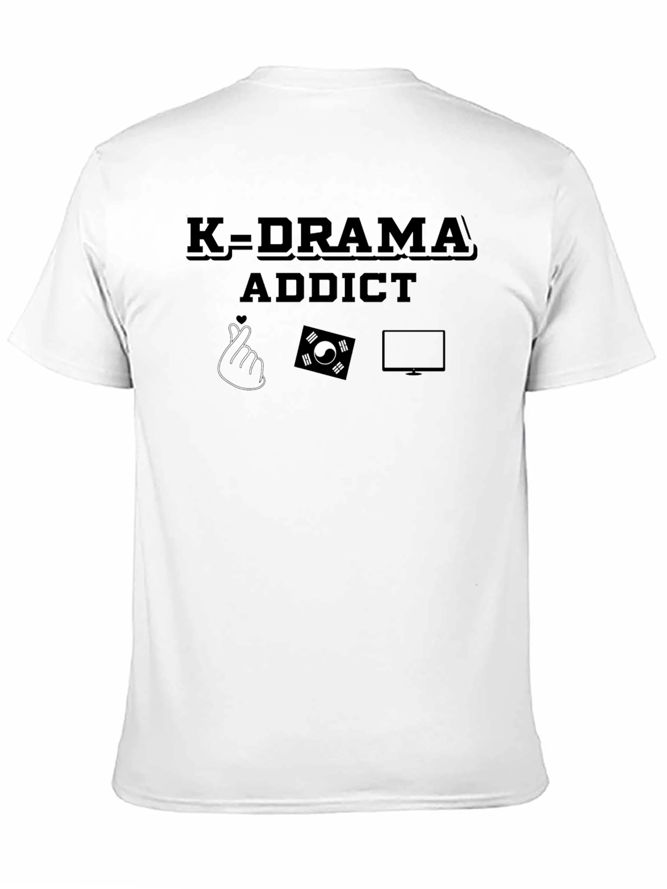 K-Drama Addict Black T-Shirt