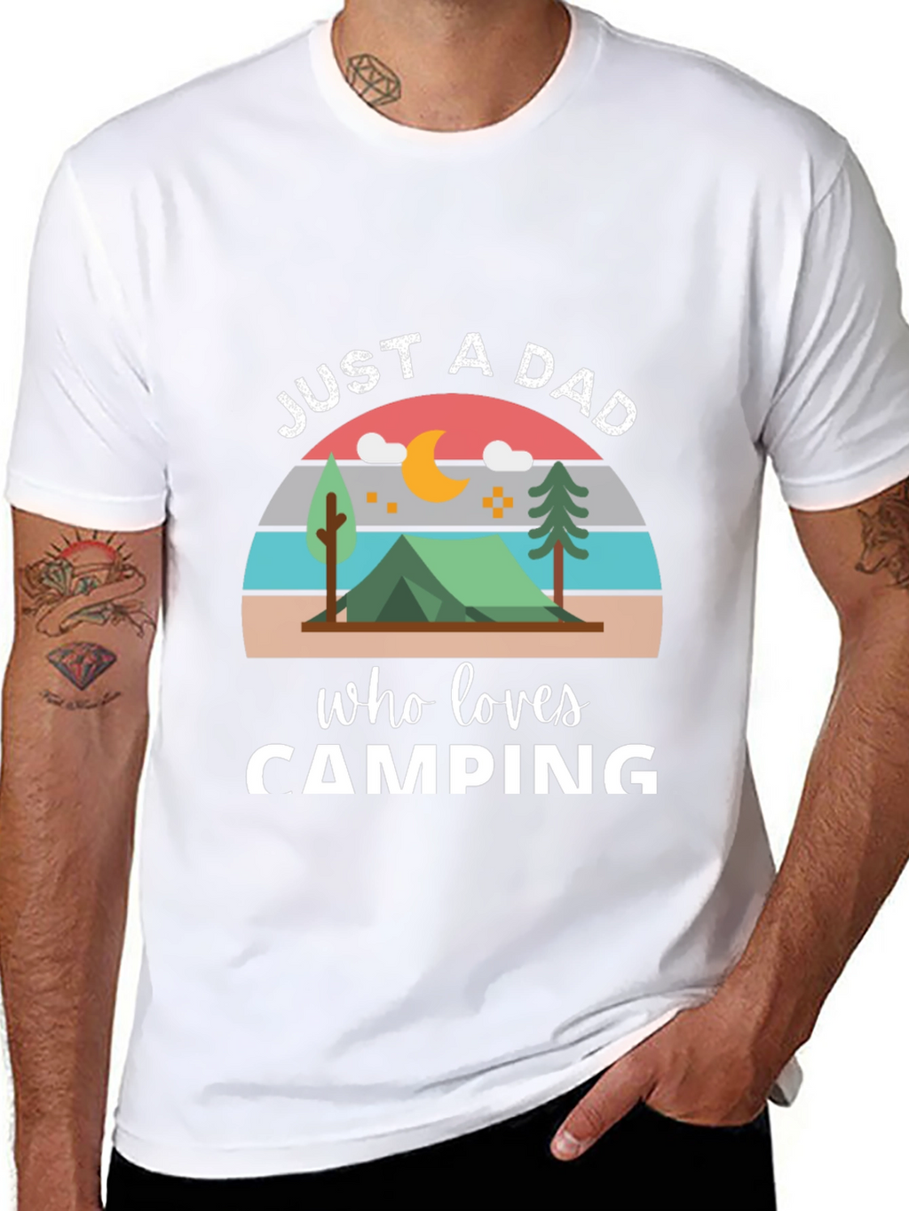 Just a Dad Who Loves Camping T-Shirt