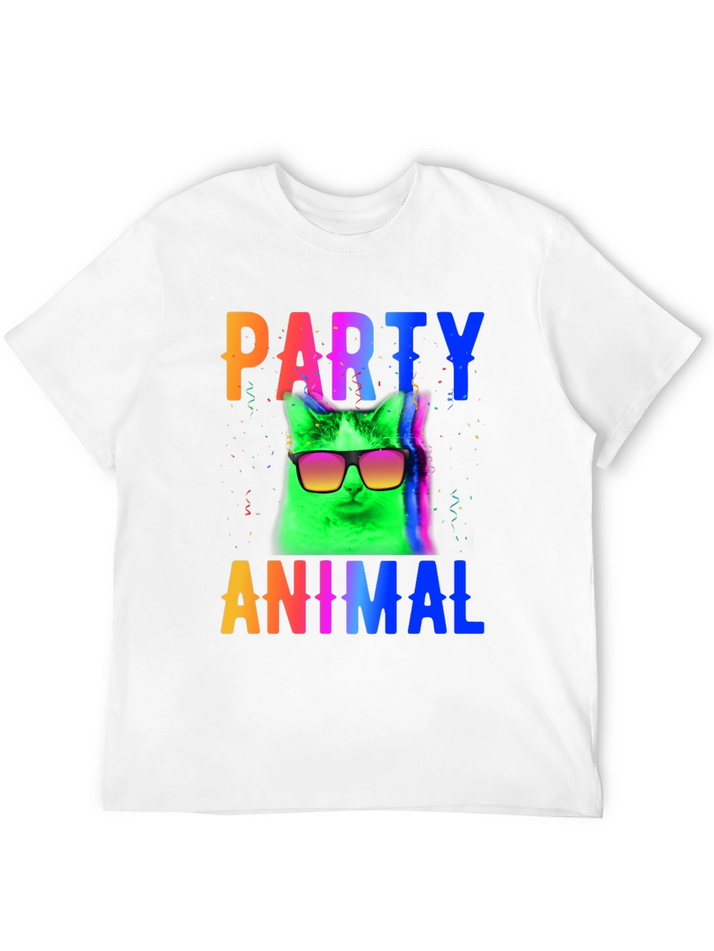 Party Animal Cat T-Shirt - Black