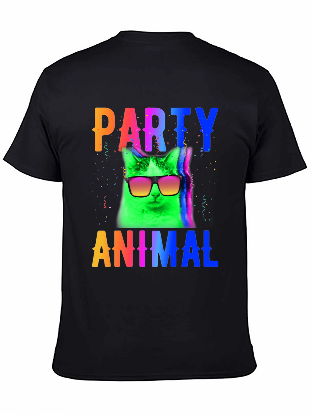 Party Animal Cat T-Shirt - Black