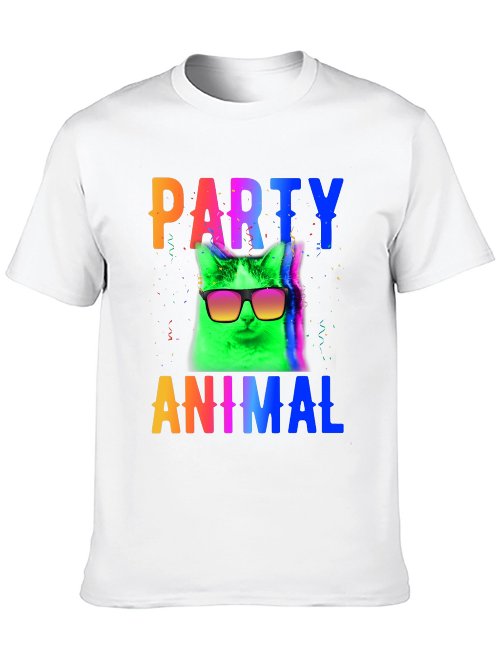 Party Animal Cat T-Shirt - Black