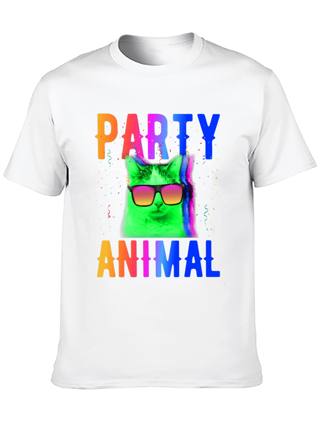 Party Animal Cat T-Shirt - Black