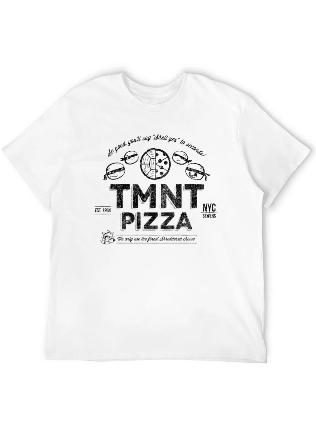 TMNT Pizza Black T-Shirt