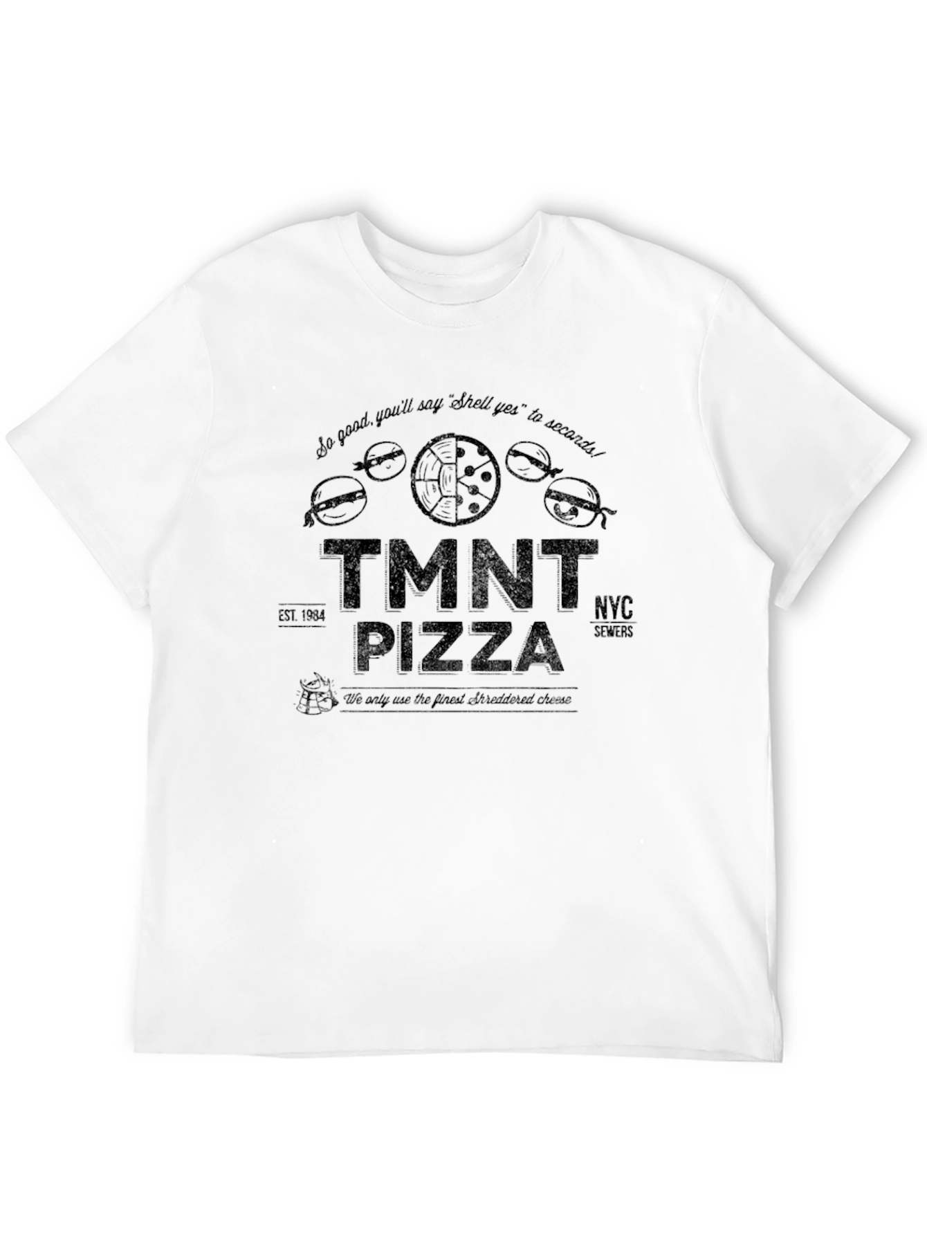 TMNT Pizza Black T-Shirt