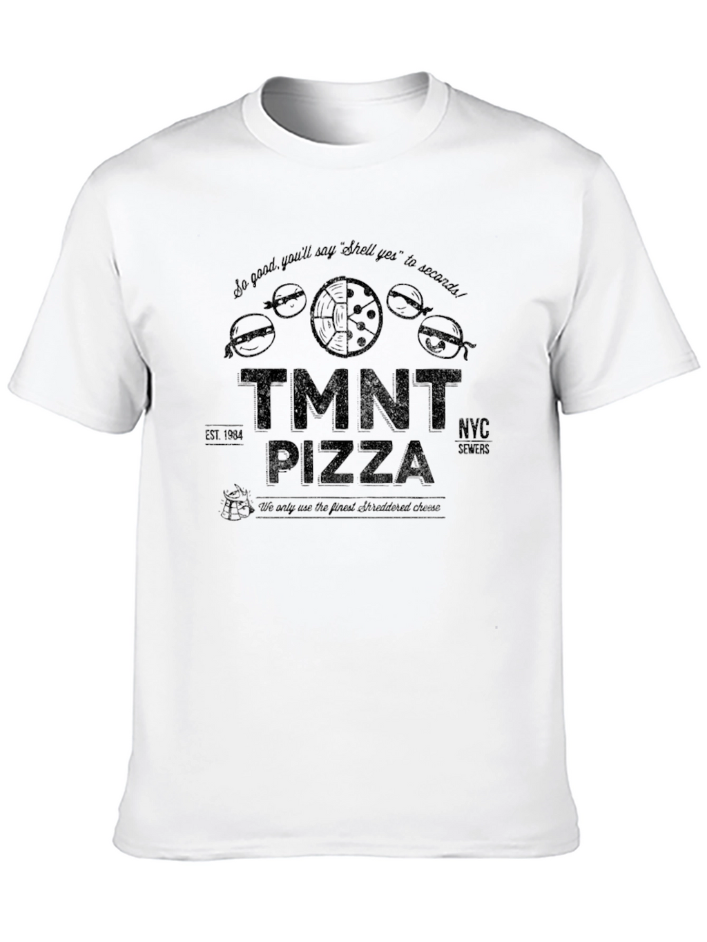 TMNT Pizza Black T-Shirt