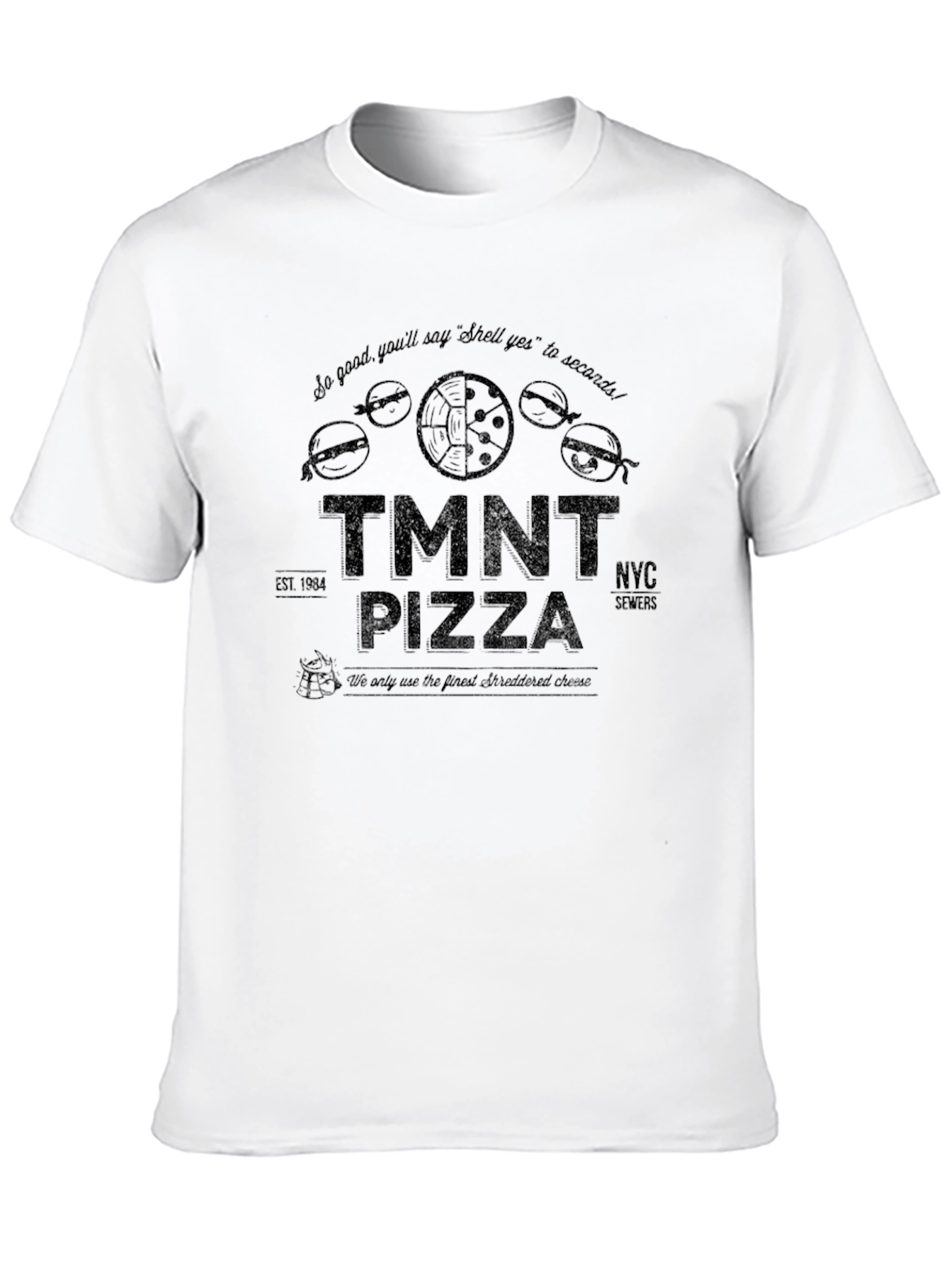 TMNT Pizza Black T-Shirt
