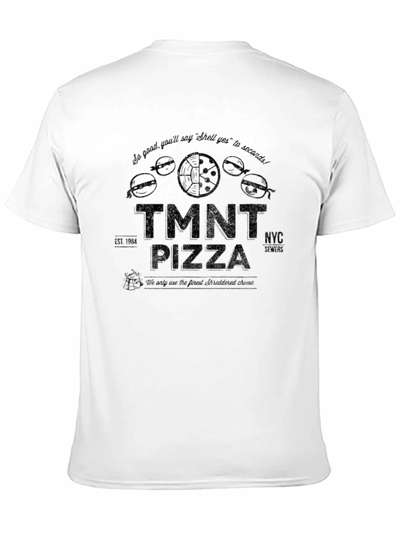 TMNT Pizza Black T-Shirt