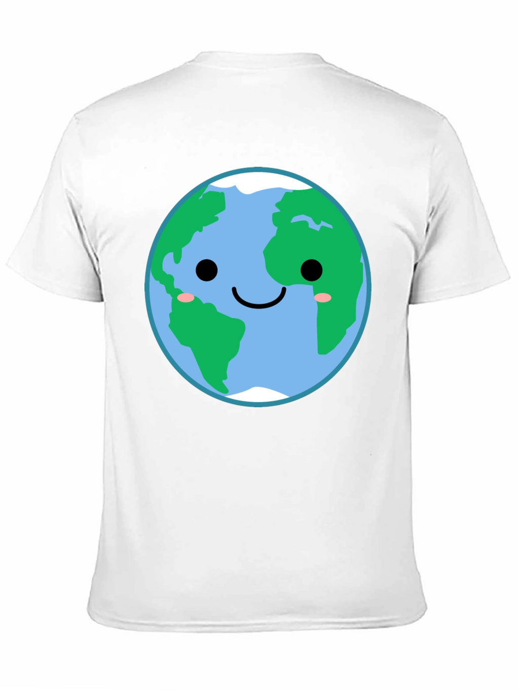 Cute Earth Graphic Tee - Black Crewneck Shirt