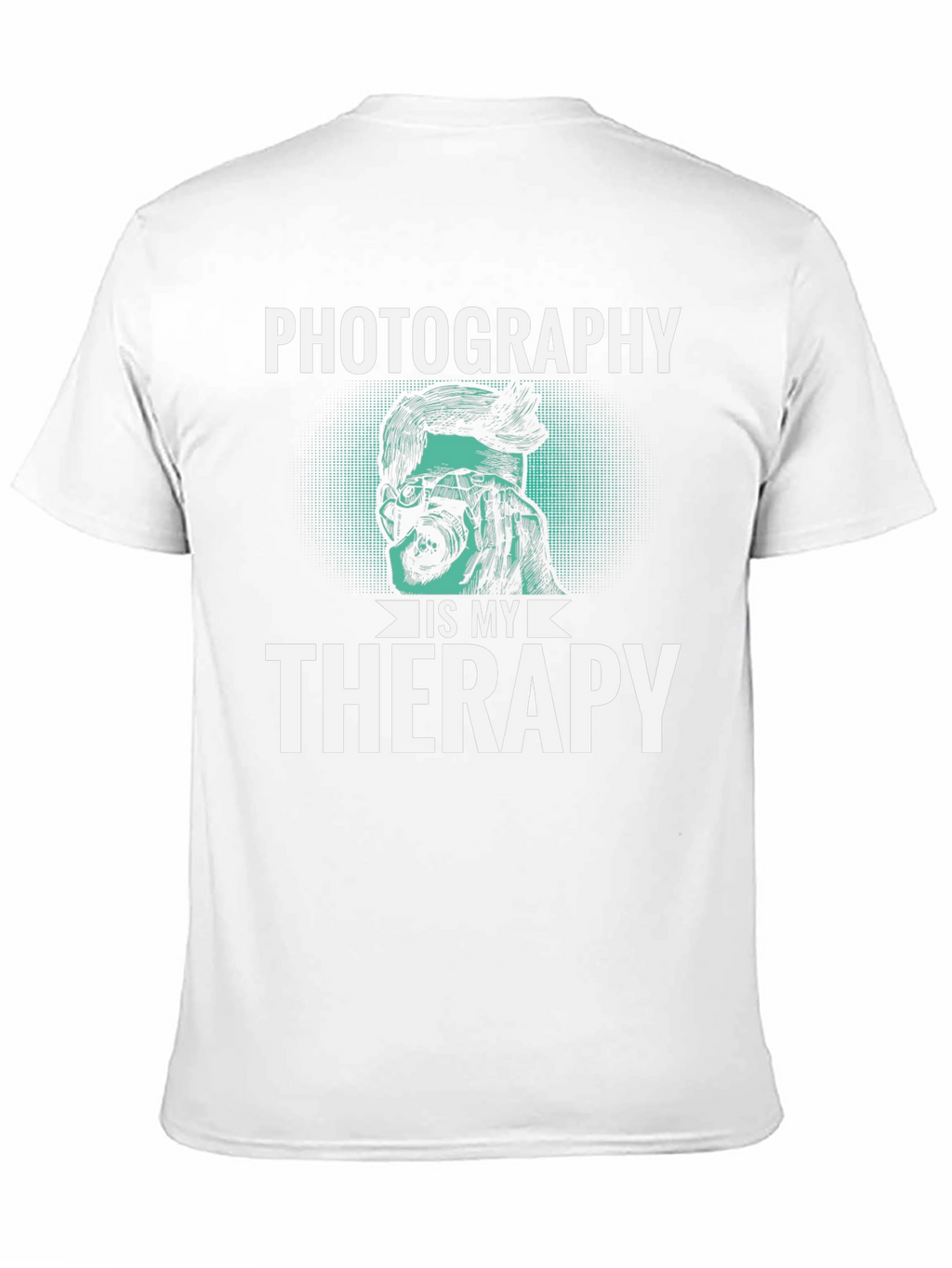 Photography is My Therapy Black T-Shirt