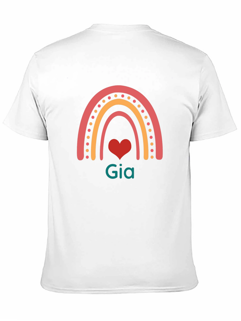 Rainbow Gia Heart T-Shirt - Black