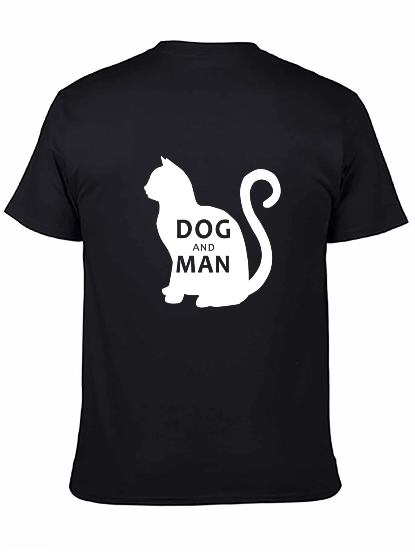 Dog and Man Cat Silhouette T-Shirt