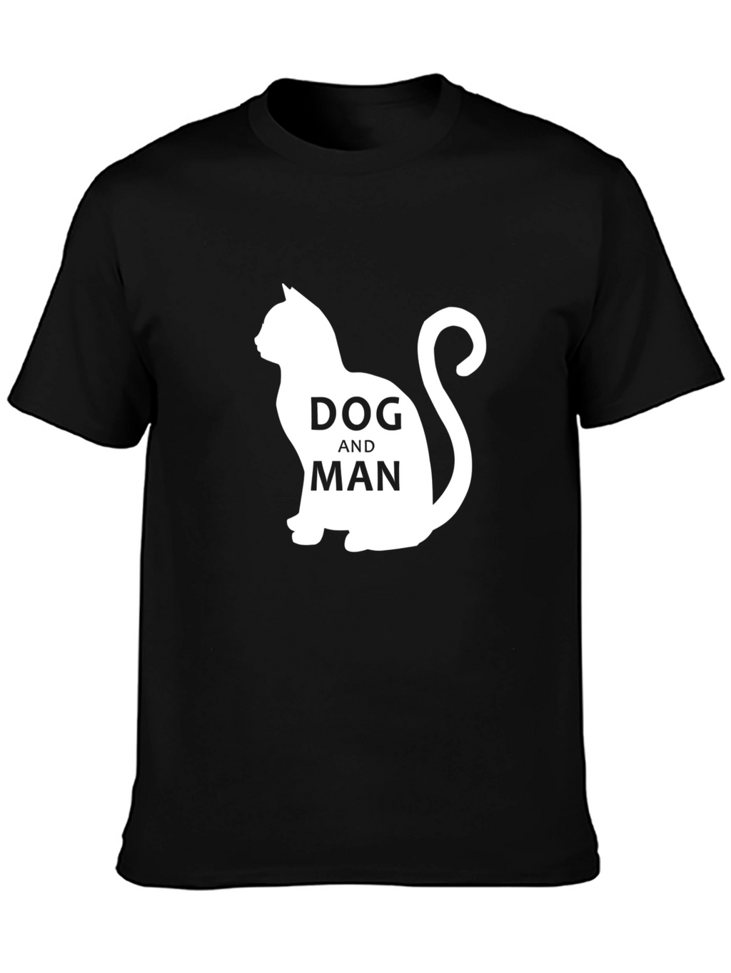 Dog and Man Cat Silhouette T-Shirt