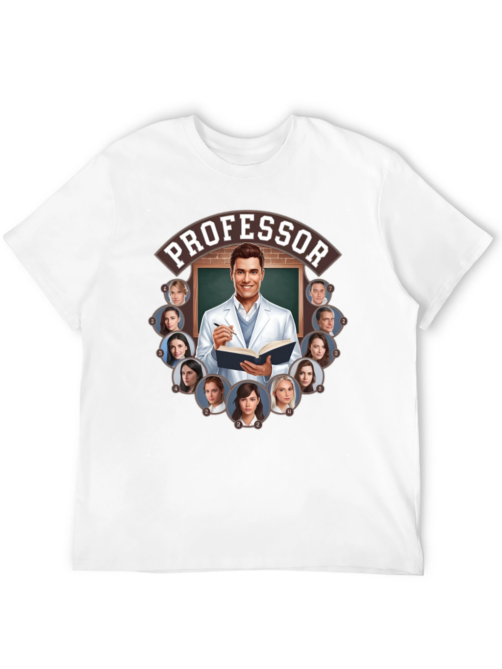Professor and Students Graphic Tee