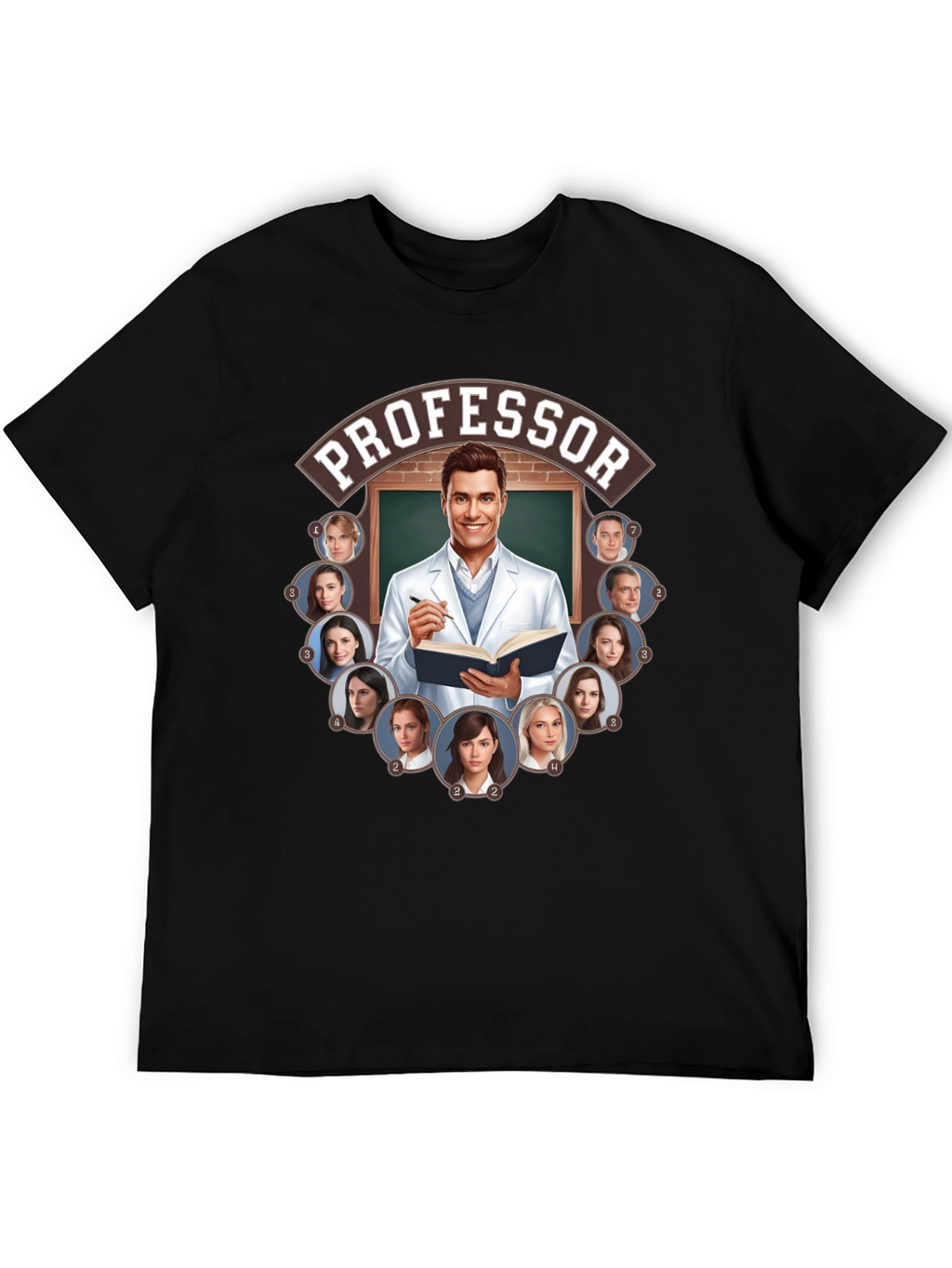 Professor and Students Graphic Tee