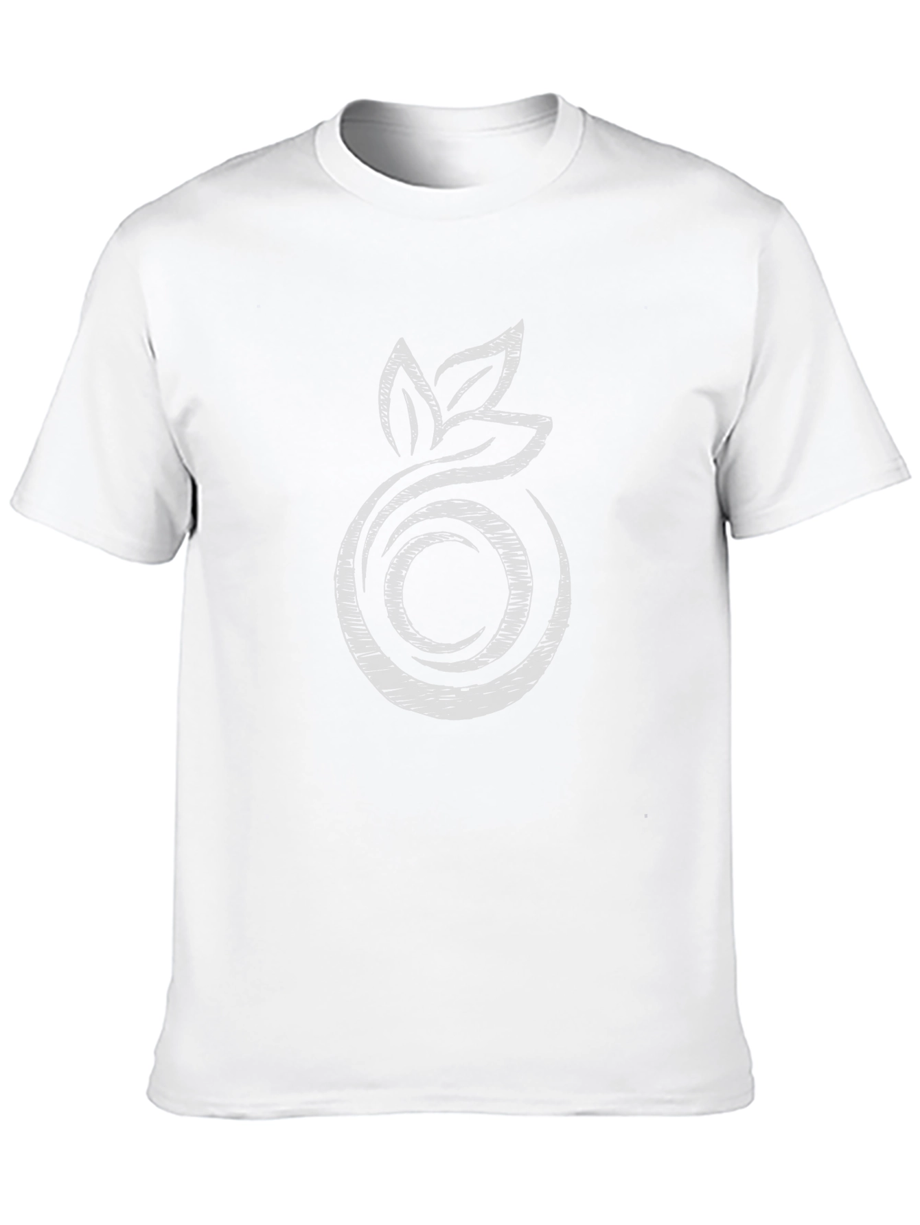 Abstract Fruit Graphic Tee - Modern Black T-Shirt